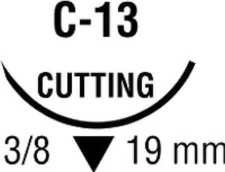 Suture with Needle Monosof™~Dermalon™ Nonabsorba .. .  .  